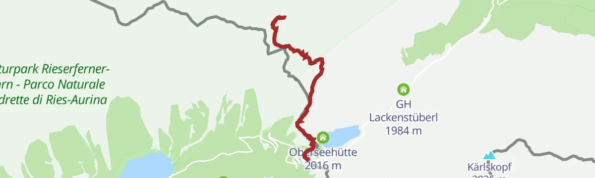 Route map: Almerhorn peak 2.985m